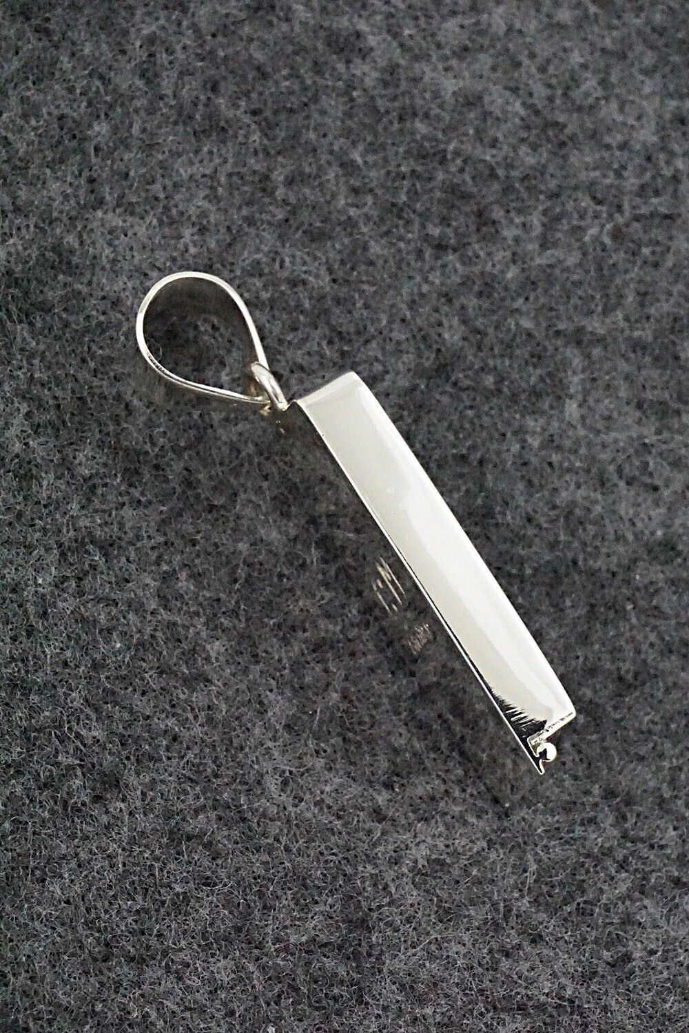 Turquoise & Sterling Silver Pendant - Curtis Manygoats