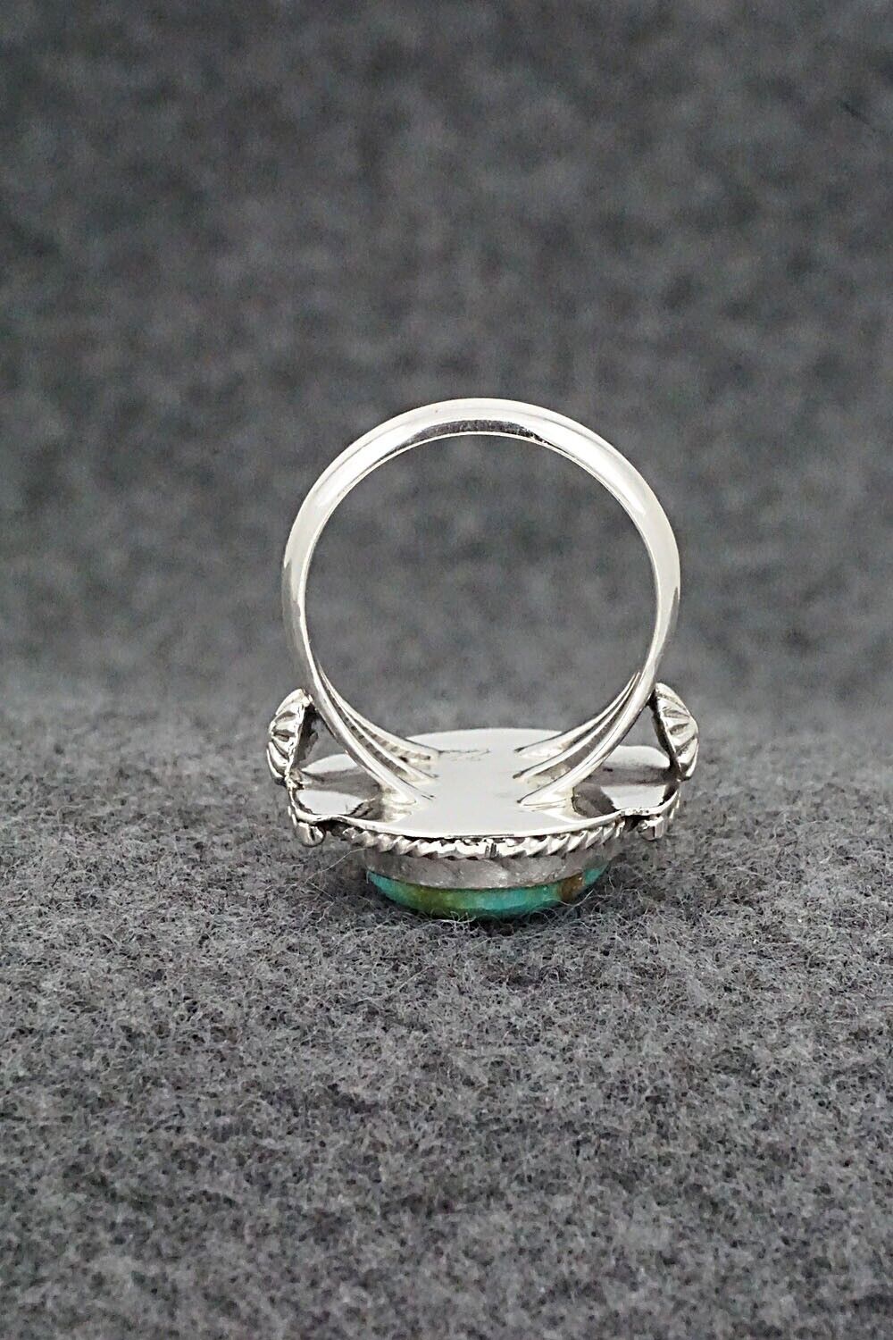 Turquoise & Sterling Silver Ring - Andrew Vandever - Size 8