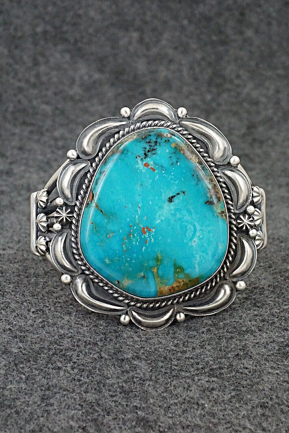 Turquoise & Sterling Silver Bracelet - Raymond Delgarito