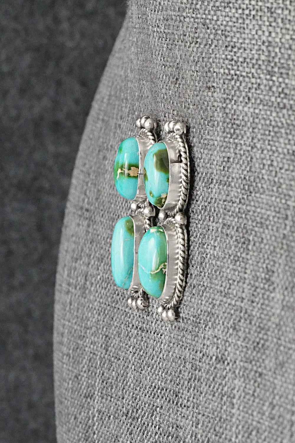 Turquoise & Sterling Silver Earrings - Rena Begay