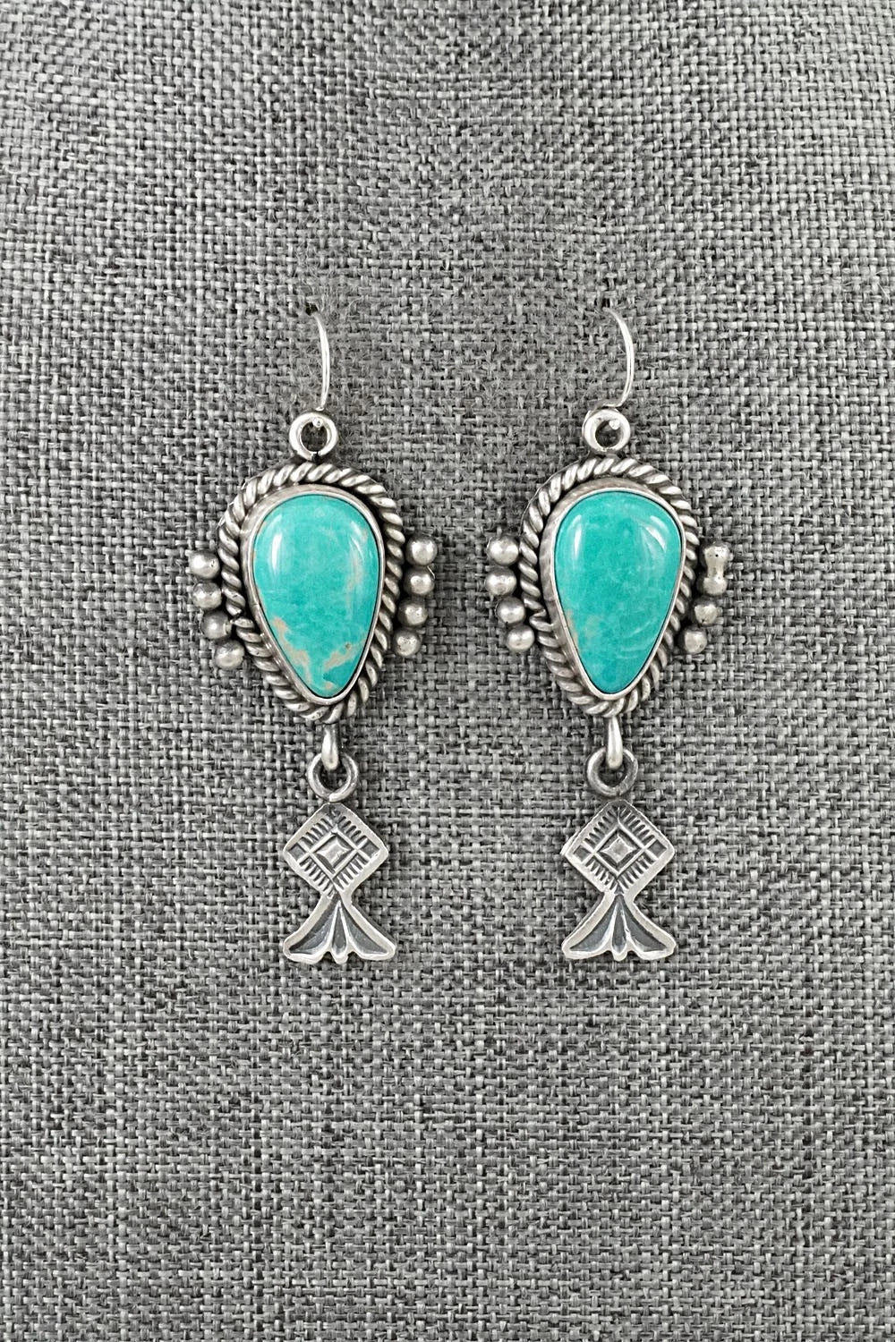 Turquoise & Sterling Silver Earrings - Michael Calladitto