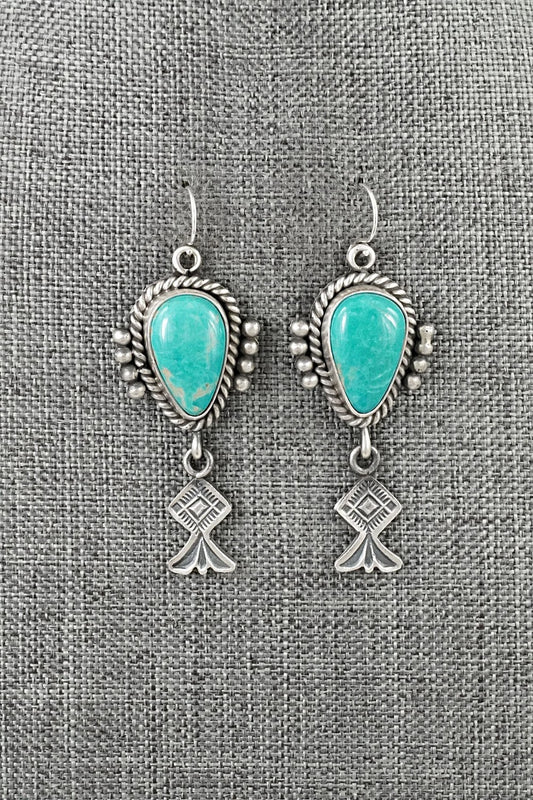 Turquoise & Sterling Silver Earrings - Michael Calladitto