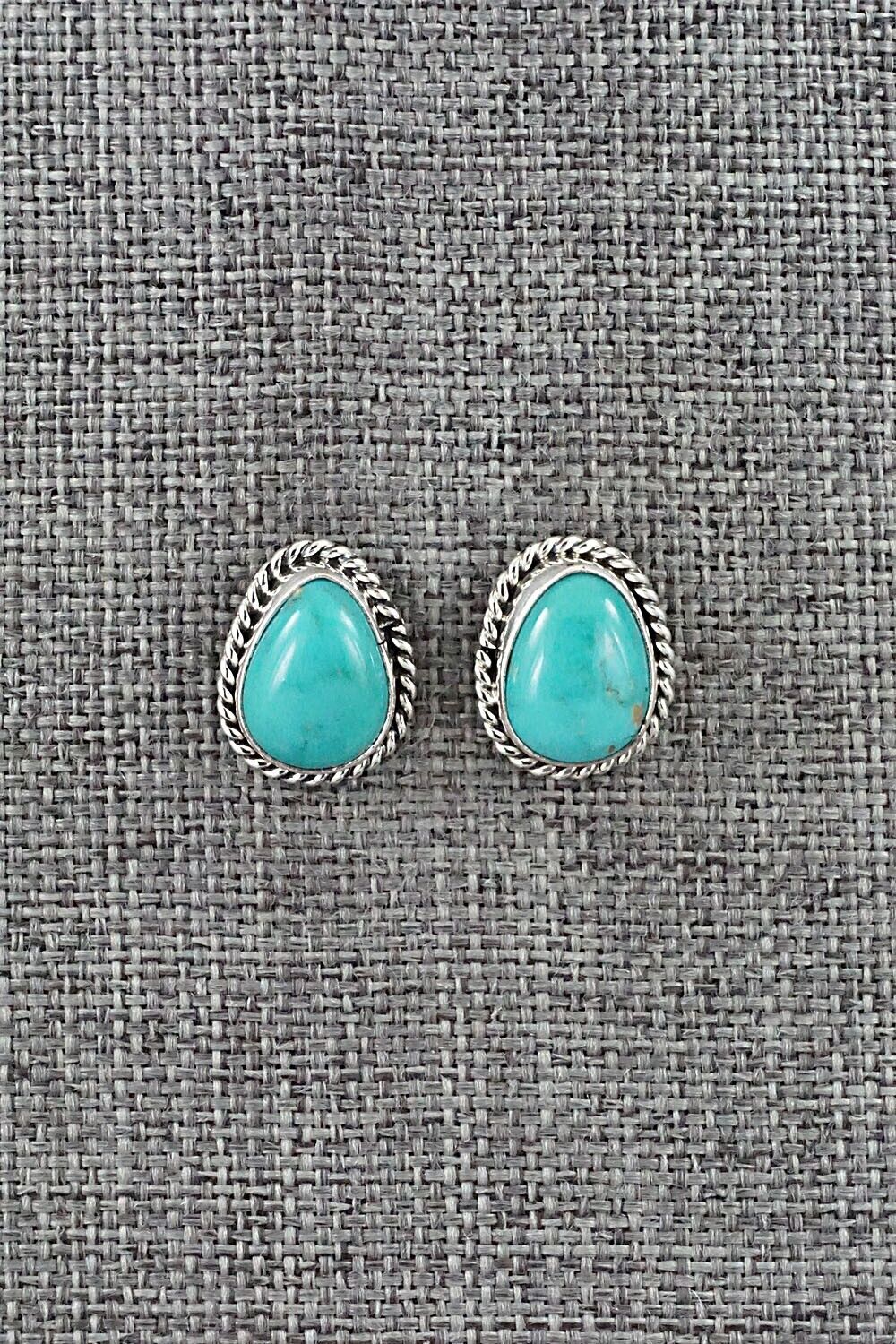 Turquoise & Sterling Silver Earrings - Marco Begaye