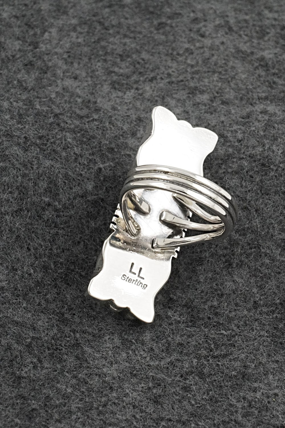 White Buffalo & Sterling Silver Ring - Larson Lee - Size 8