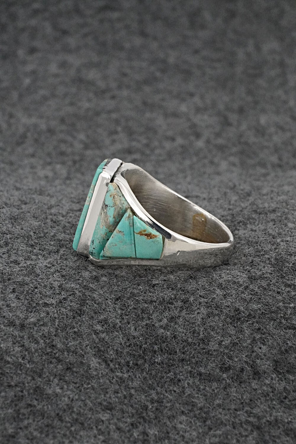 Turquoise & Sterling Silver Ring - Bevis Tsadiasi - Size 11.5