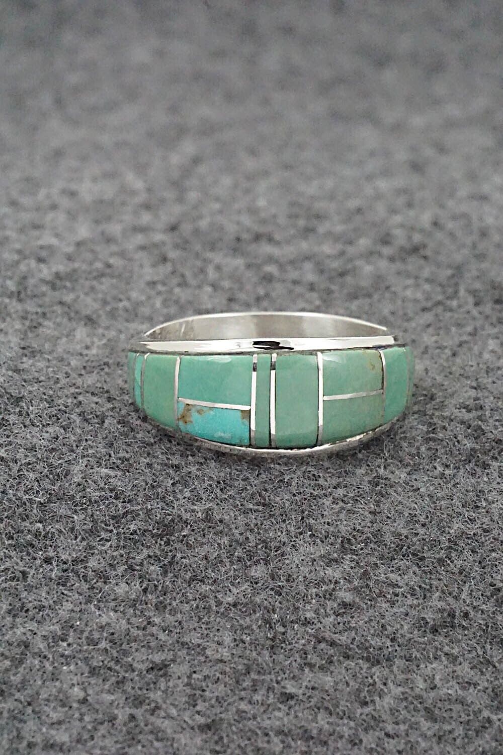 Turquoise & Sterling Silver Ring - Edison Yazzie - Size 11.5