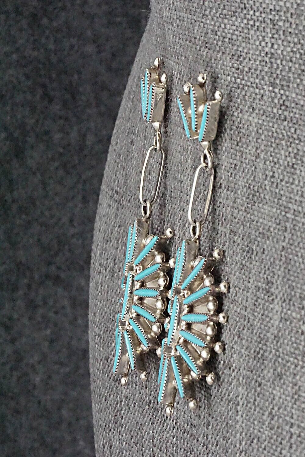 Turquoise & Sterling Silver Earrings - Colin Lalio