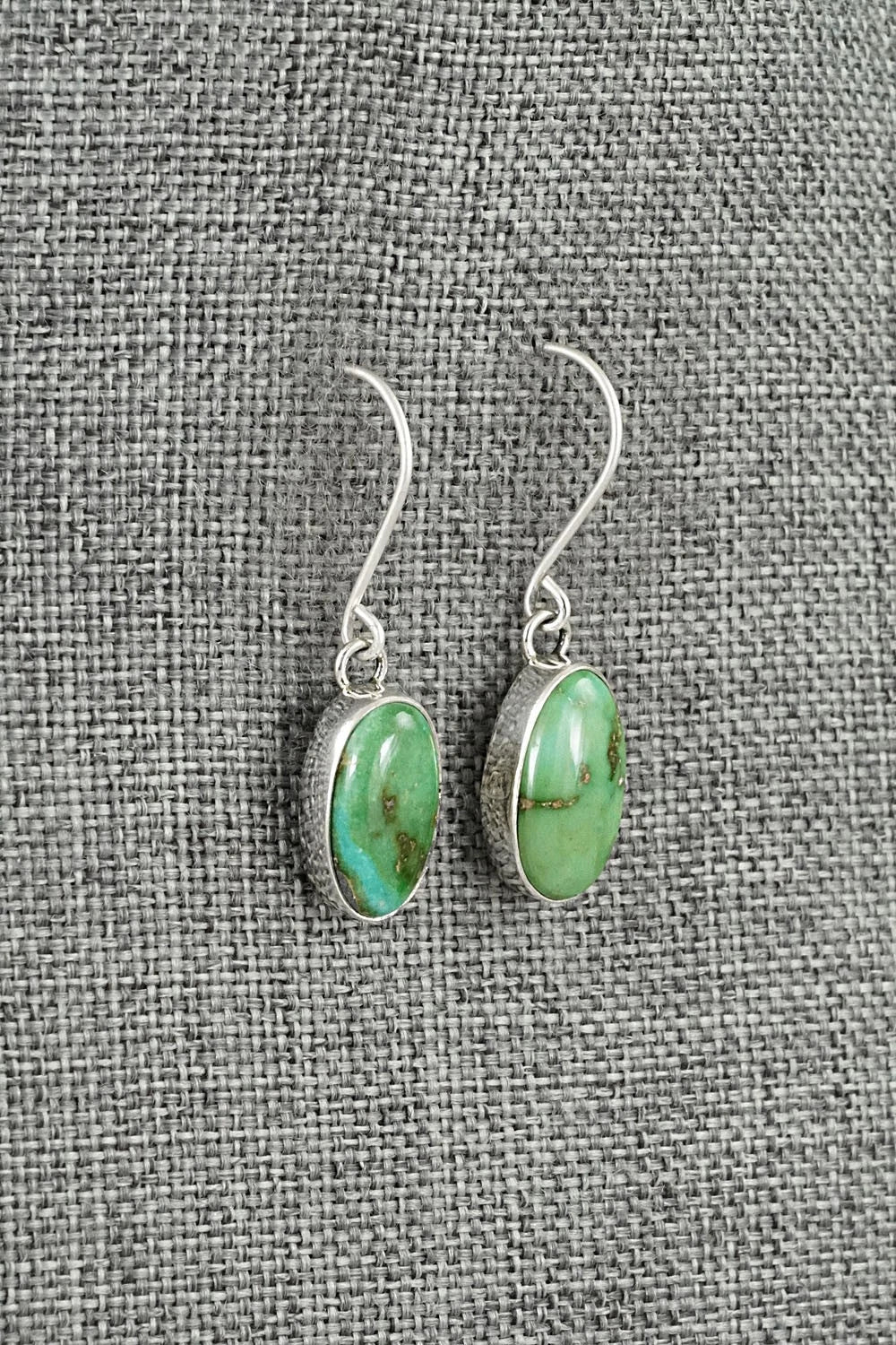 Turquoise & Sterling Silver Earrings - Eugene Gruber
