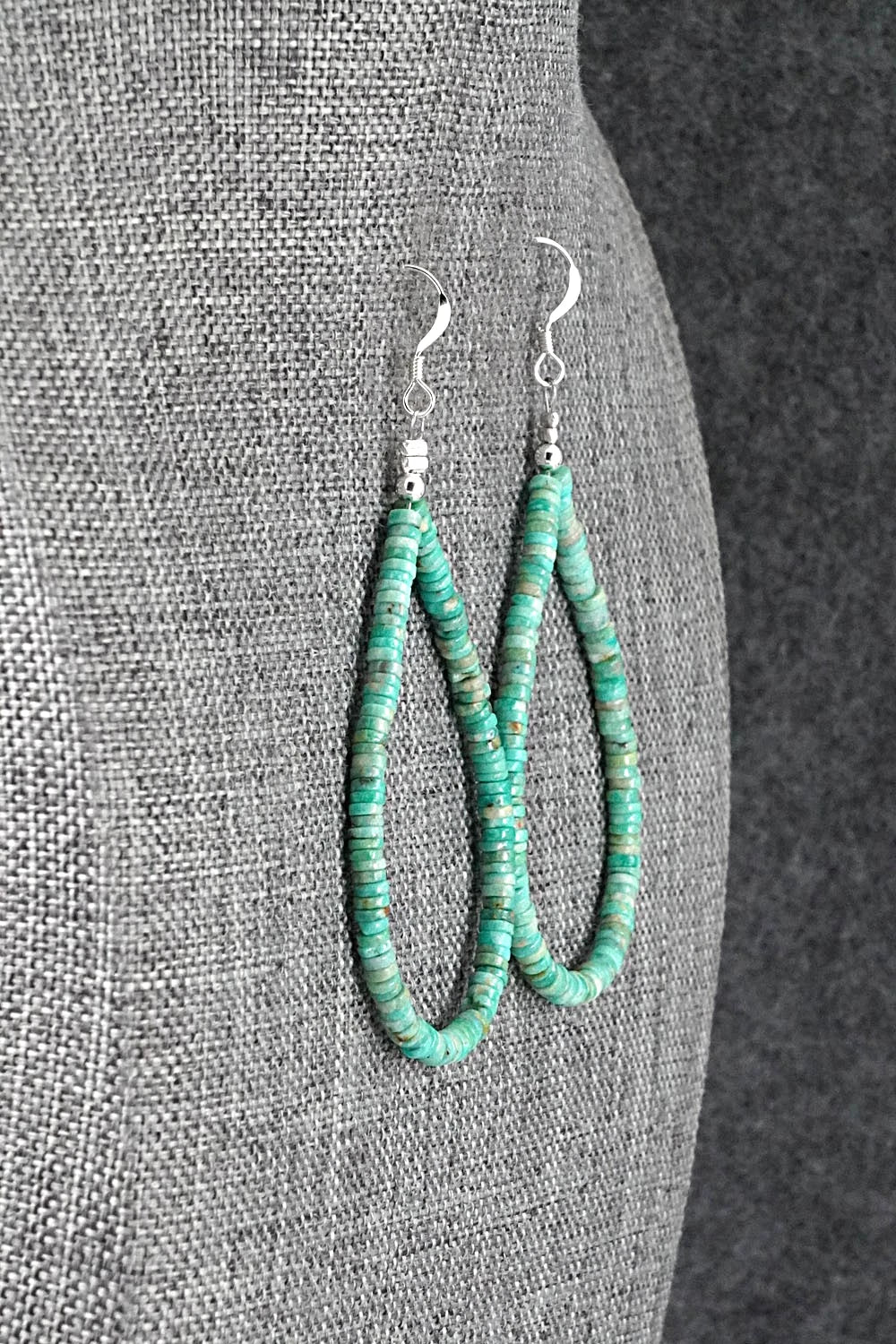Turquoise & Sterling Silver Earrings - Doreen Jake