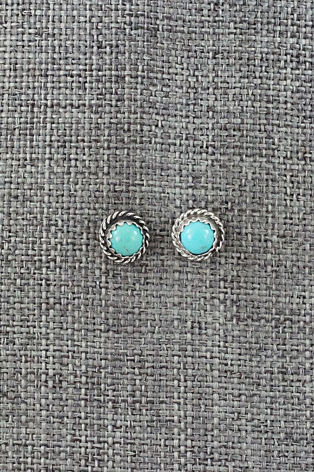 Turquoise and Sterling Silver Earrings - Esther White
