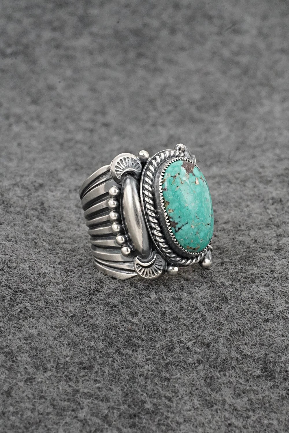 Turquoise & Sterling Silver Ring - Delbert Gordon - Size 7
