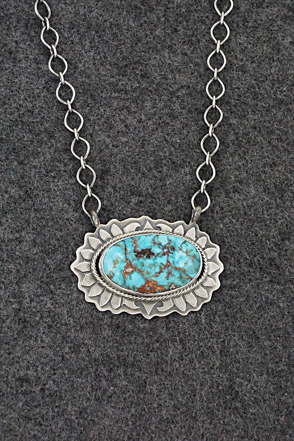 Turquoise & Sterling Silver Necklace - Randy Billy