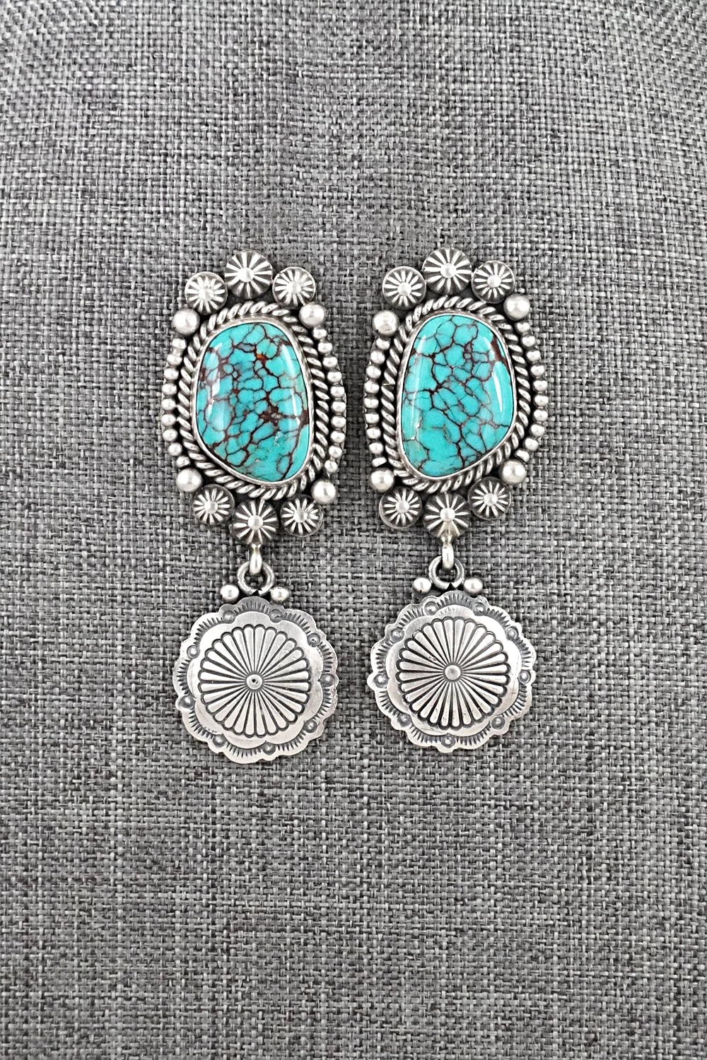 Turquoise & Sterling Silver Earrings - Michael Calladitto