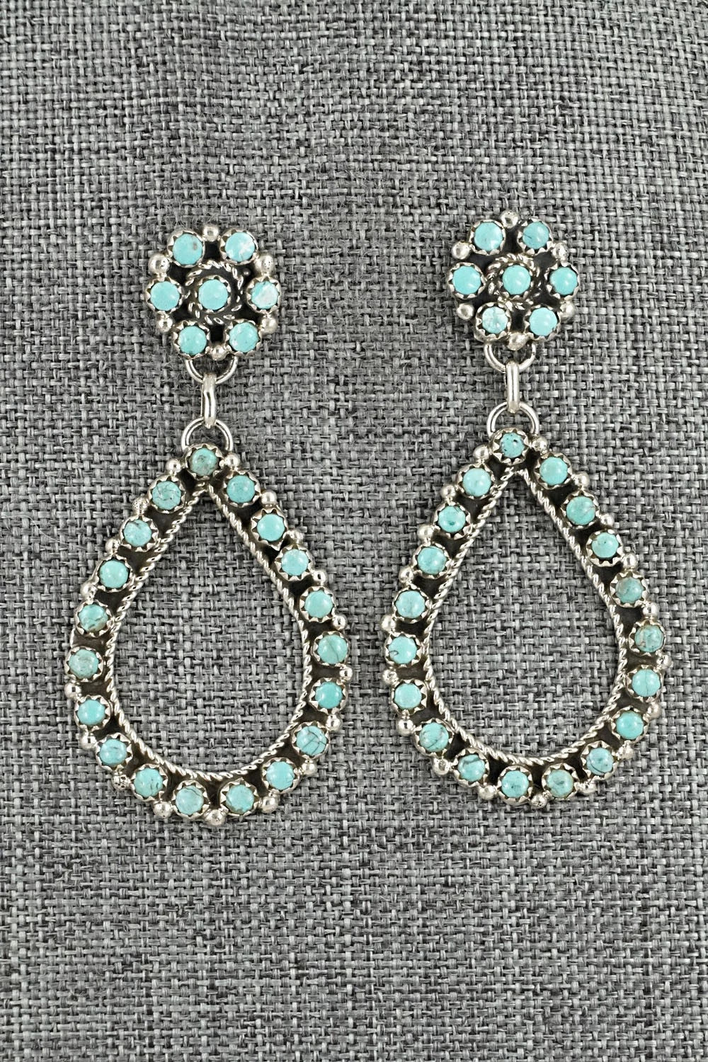 Turquoise & Sterling Silver Earrings - Falencia Yazzie