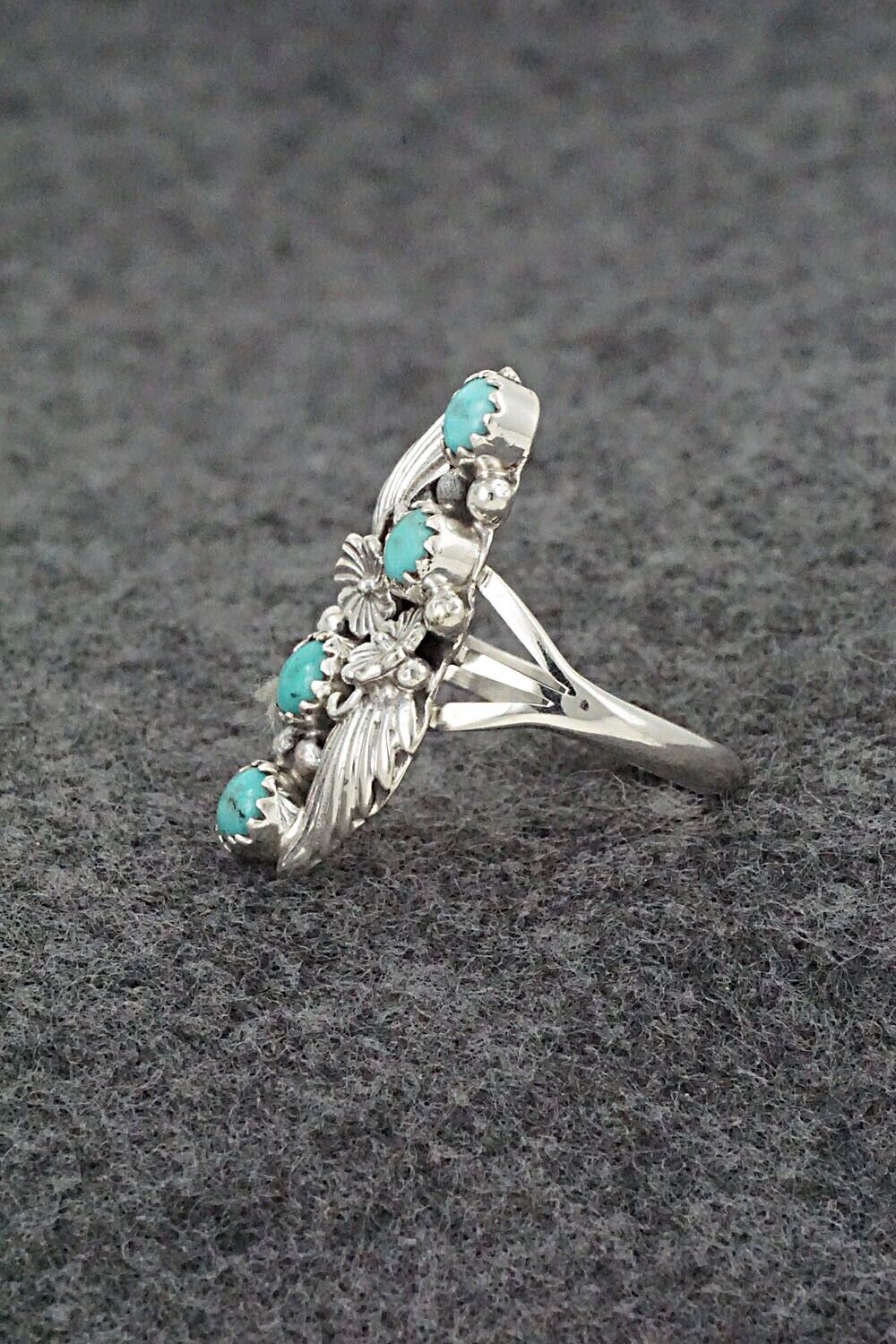 Turquoise & Sterling Silver Ring - Jerryson Henio - Size 6.75