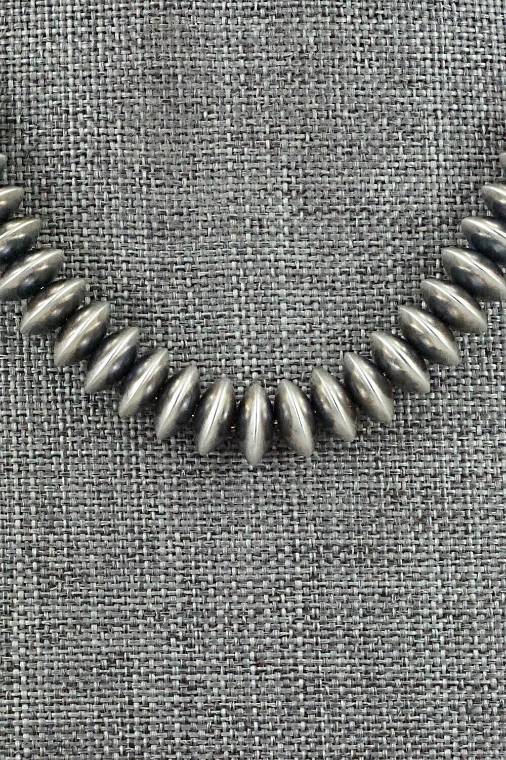 Sterling Silver Navajo Pearl Necklace 14" - Dorinda Mariano