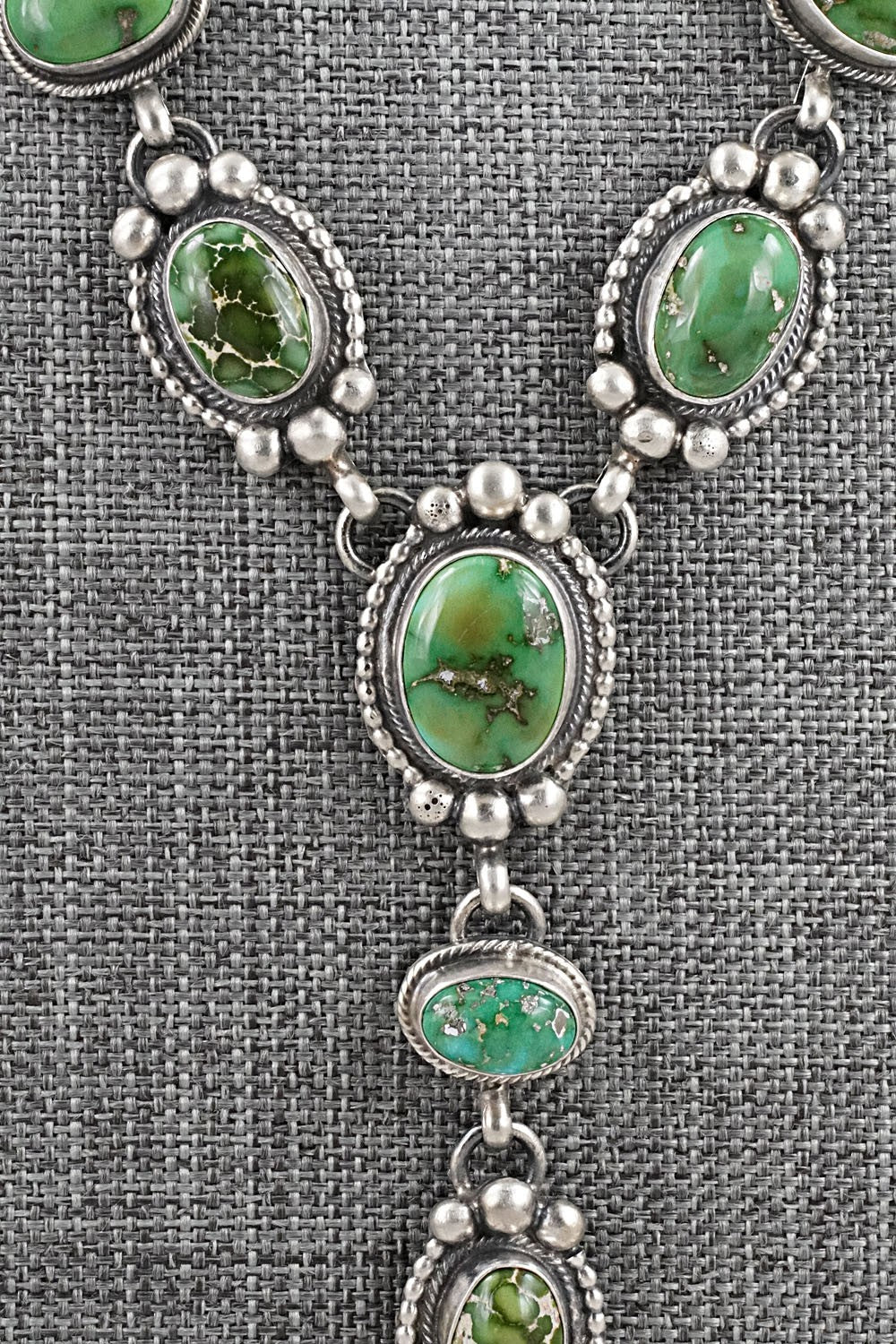 Turquoise & Sterling Silver Necklace and Earrings Set - Kathleen Livingston