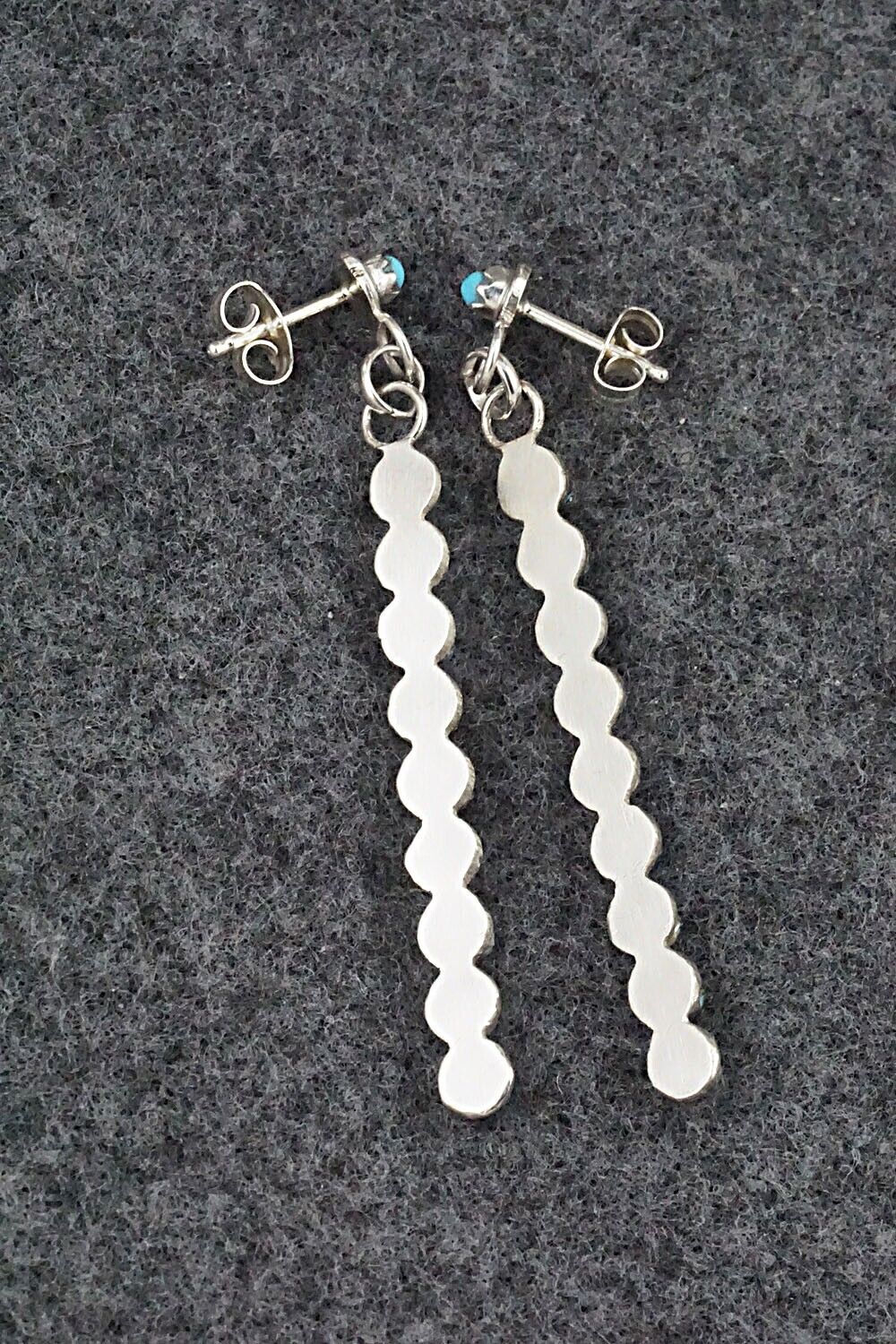 Turquoise & Sterling Silver Earrings - Henrietta Quetawki