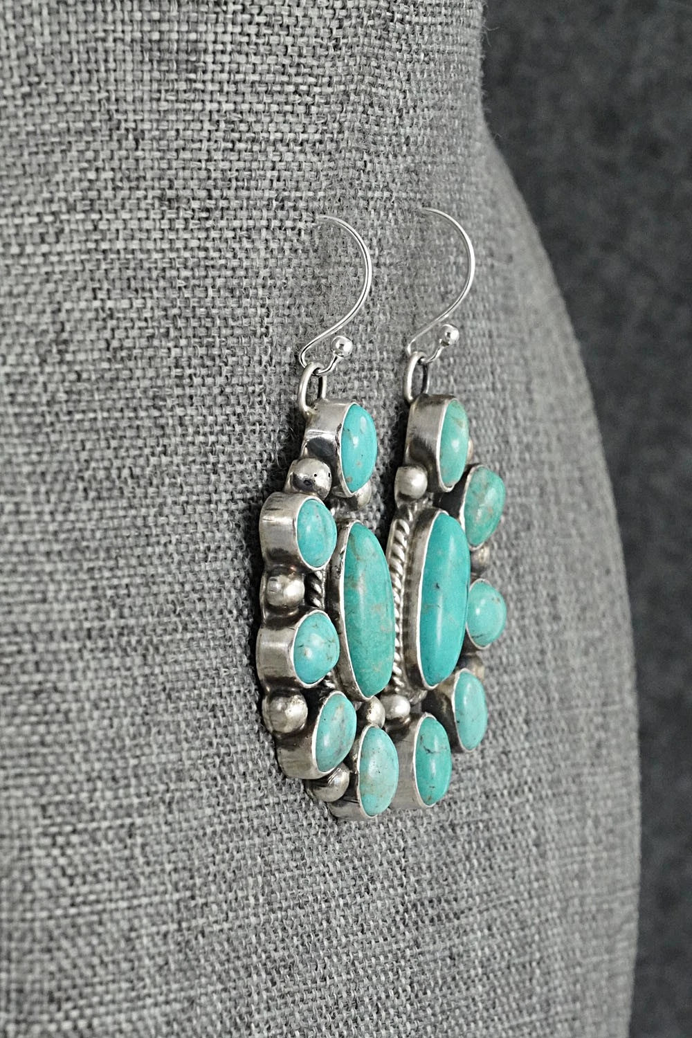 Turquoise & Sterling Silver Earrings - Kathleen Livingston