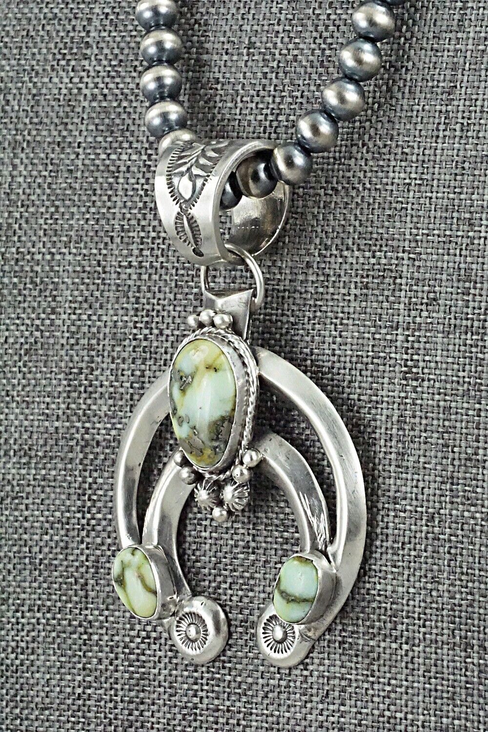 Variscite & Sterling Silver Necklace - Samuel Yellowhair