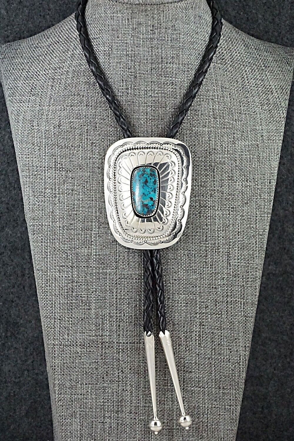 Turquoise & Sterling Silver Bolo Tie - Wilbert Muskett Sr.