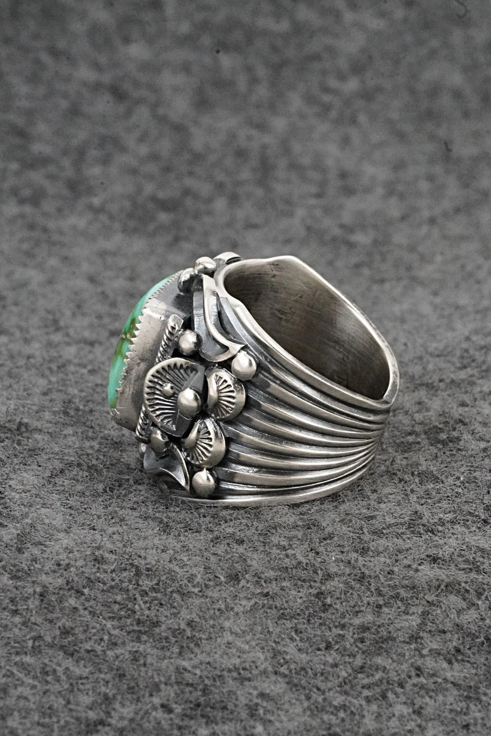 Turquoise & Sterling Silver Ring - Delbert Gordon - Size 9.5