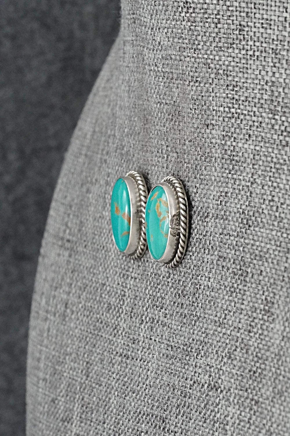Turquoise & Sterling Silver Earrings - Rosemary Saunders