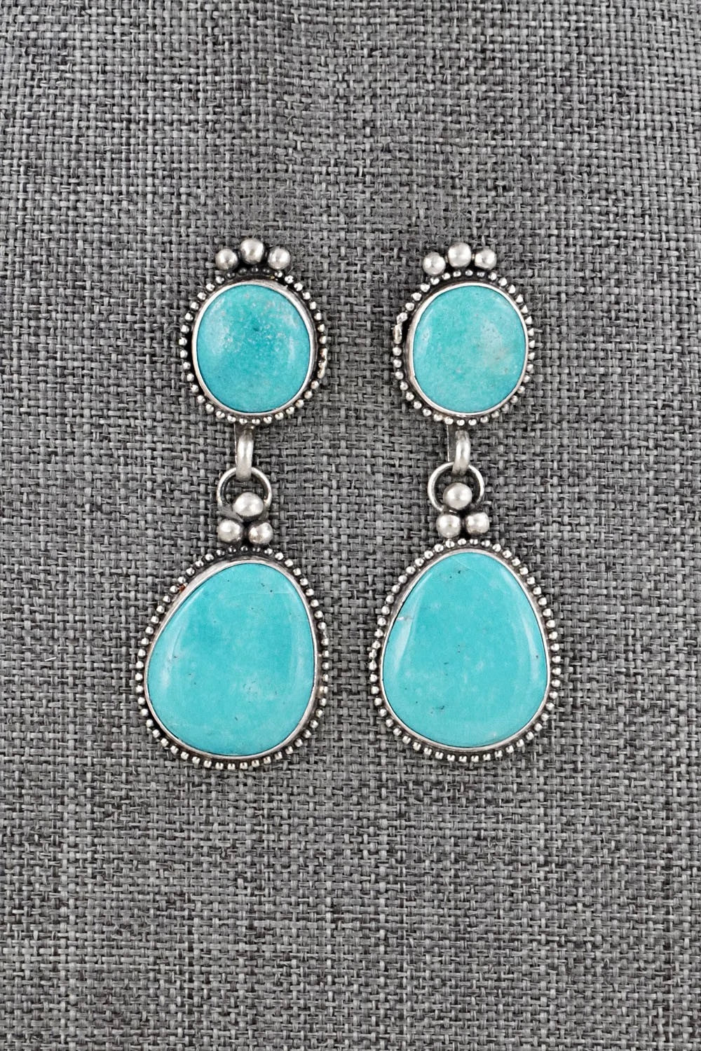 Turquoise & Sterling Silver Earrings - Betty Tom