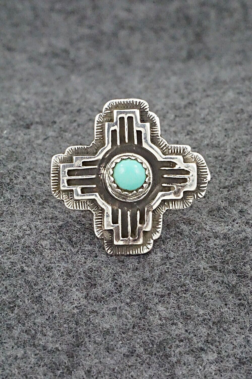 Turquoise and Sterling Silver Ring - Letricia Largo - Size 7