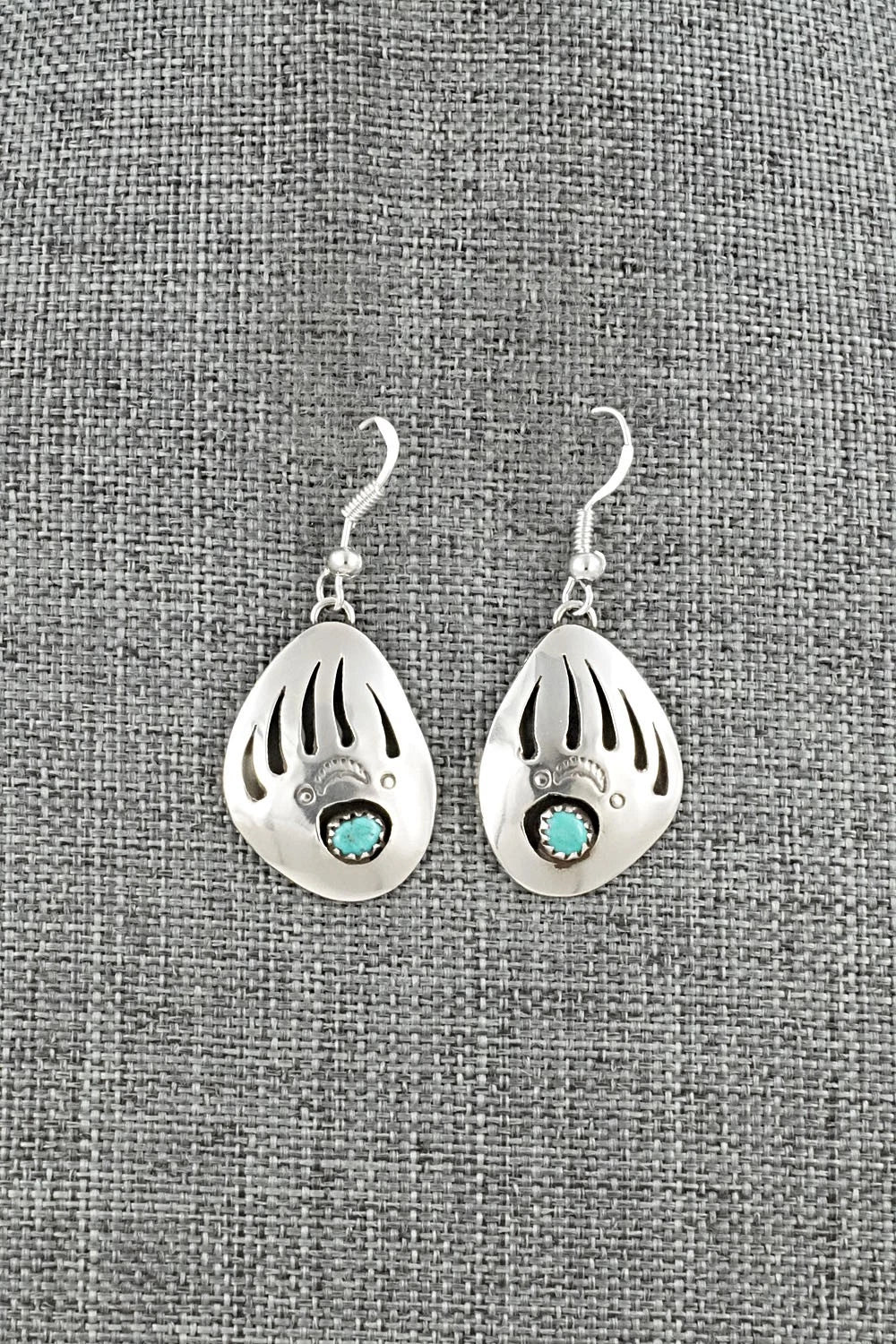 Turquoise & Sterling Silver Earrings - Ervin Begay