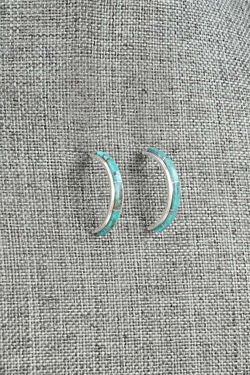 Turquoise & Sterling Silver Earrings - Gloria Waatsa