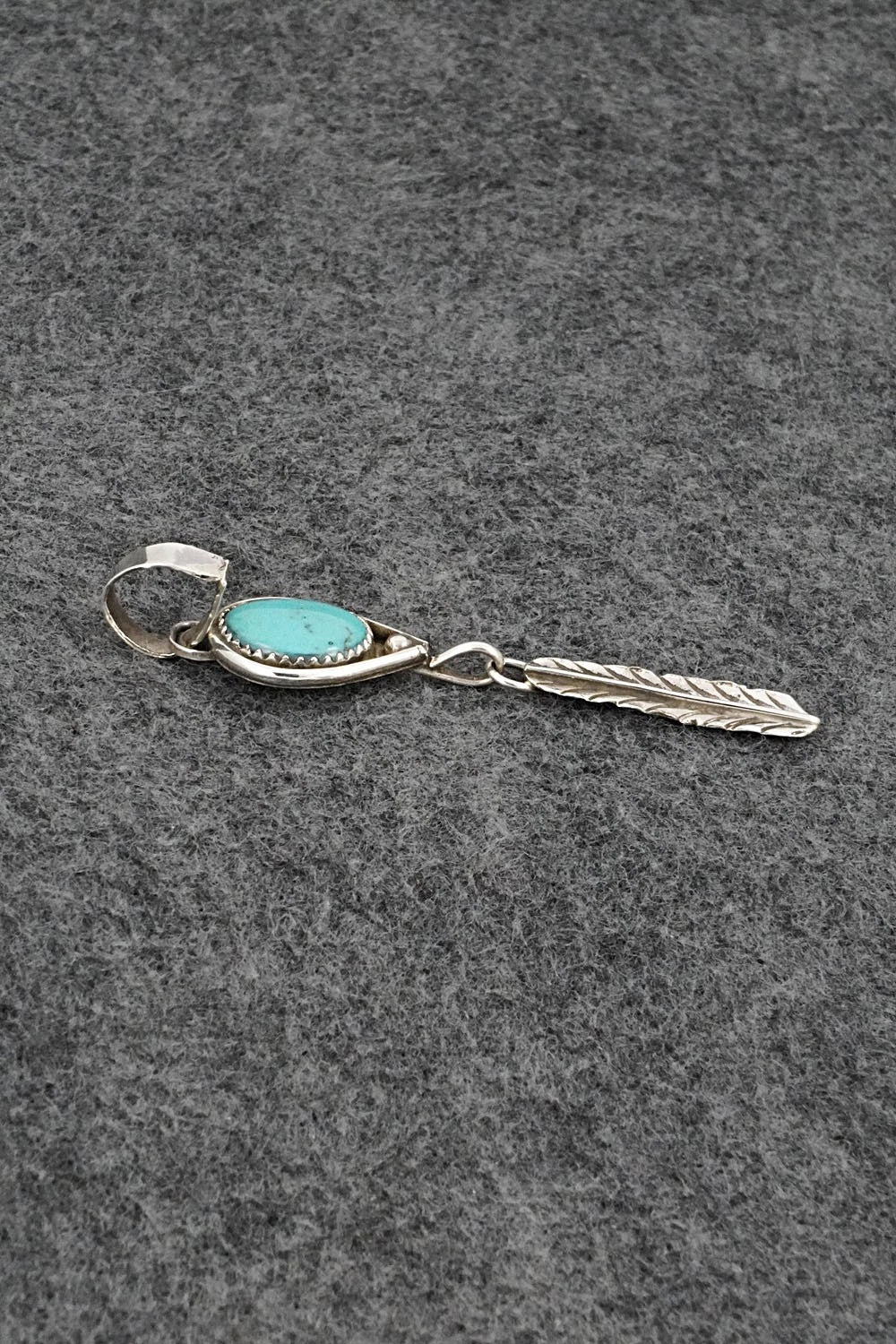 Turquoise & Sterling Silver Pendant - Priscilla Reeder