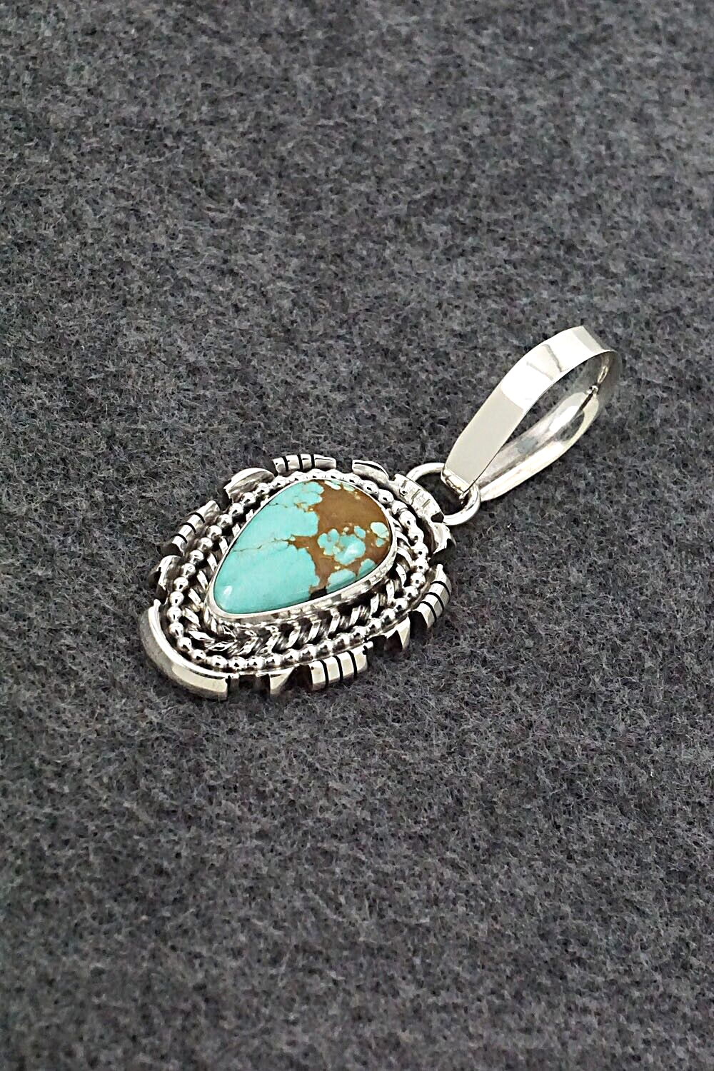 Turquoise & Sterling Silver Pendant - Randy Billy