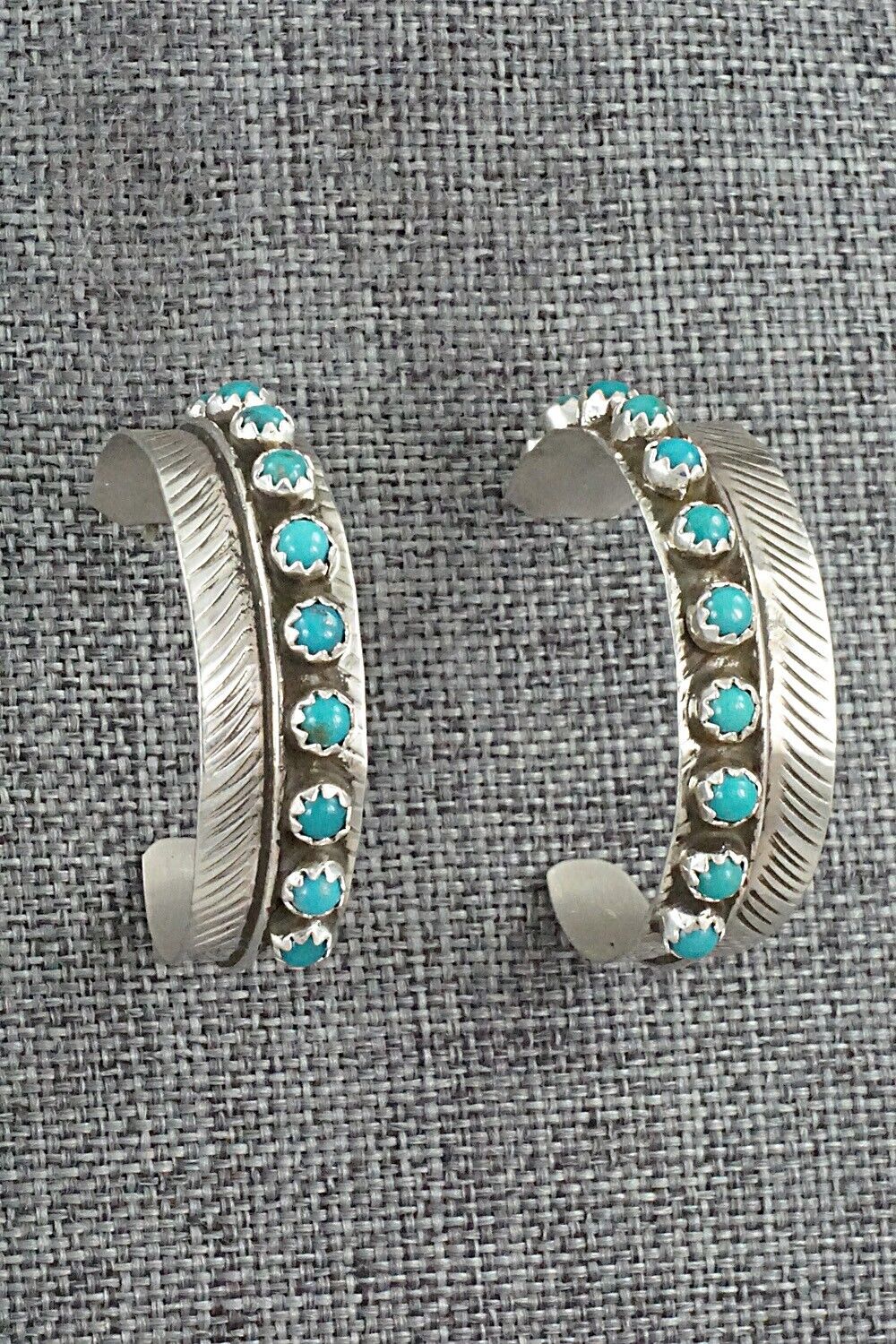 Turquoise and Sterling Silver Earrings - Aaron Davis