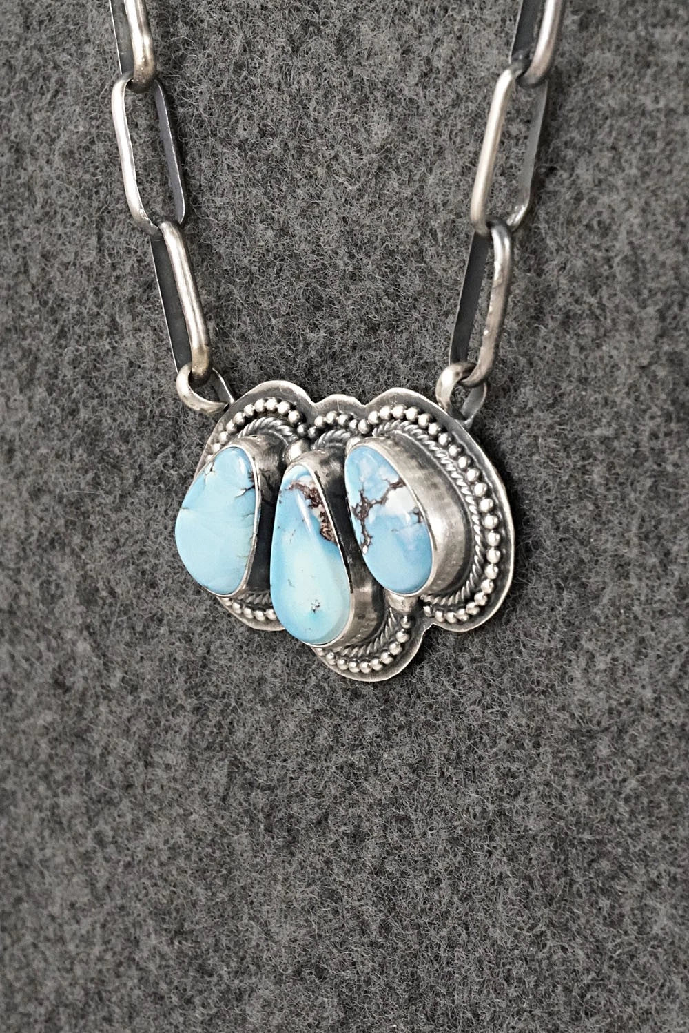 Turquoise & Sterling Silver Necklace - Darrin Livingston