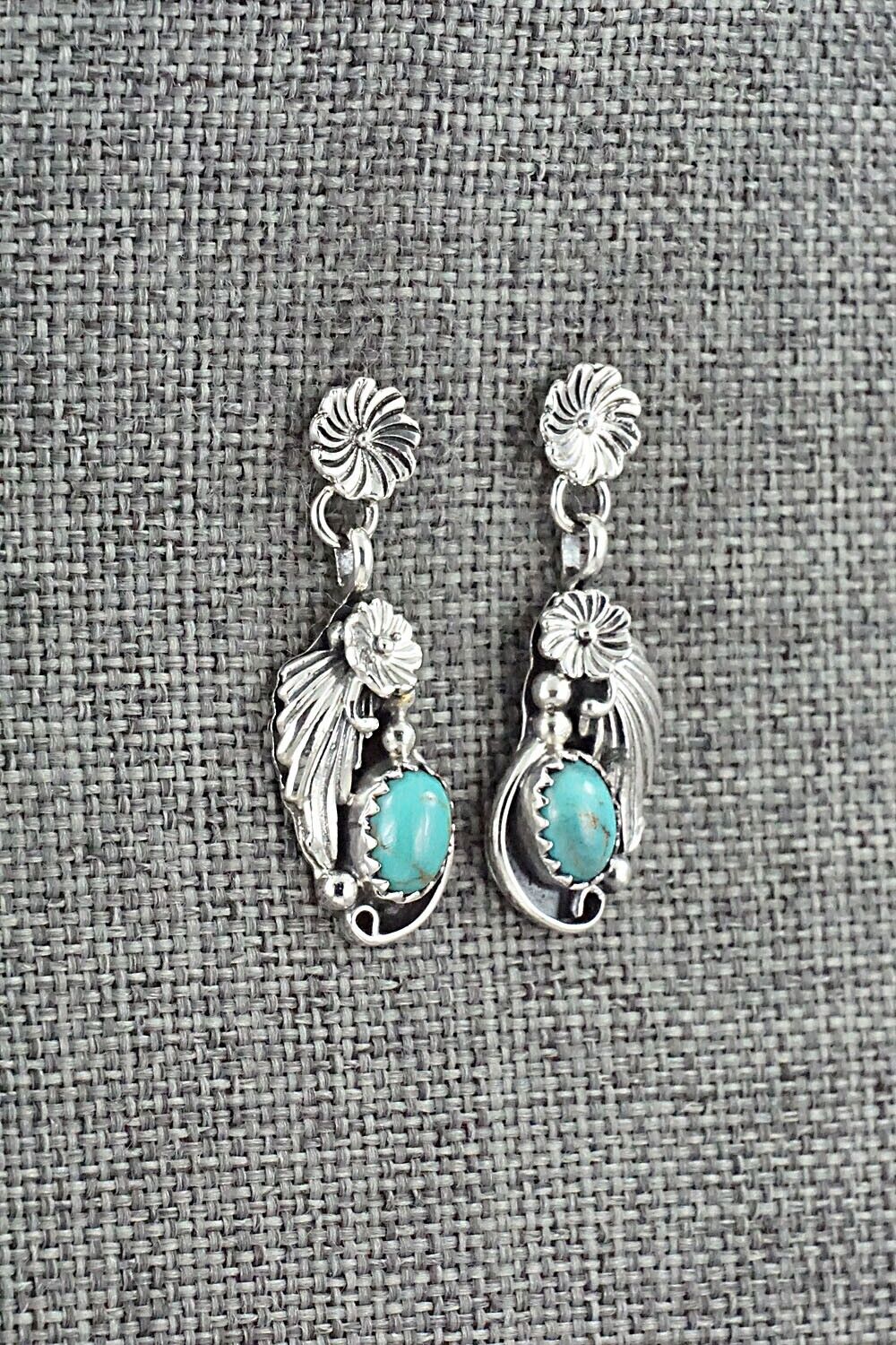 Turquoise & Sterling Silver Earrings - Verley Betone