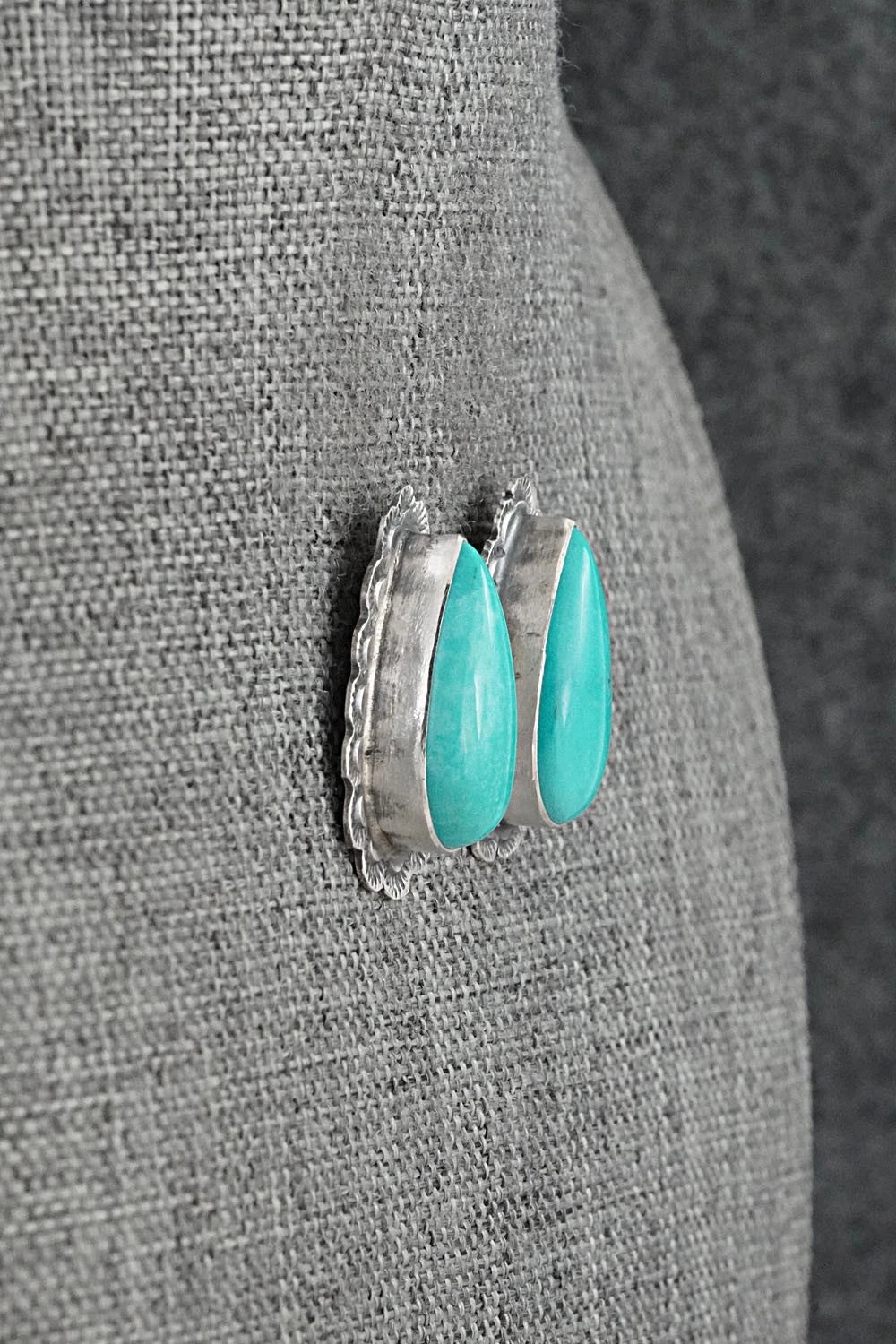 Turquoise & Sterling Silver Earrings - Carlos Francisco