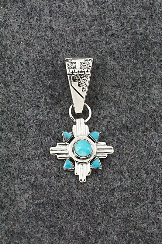 Turquoise and Sterling Silver Pendant - Sadie Jim
