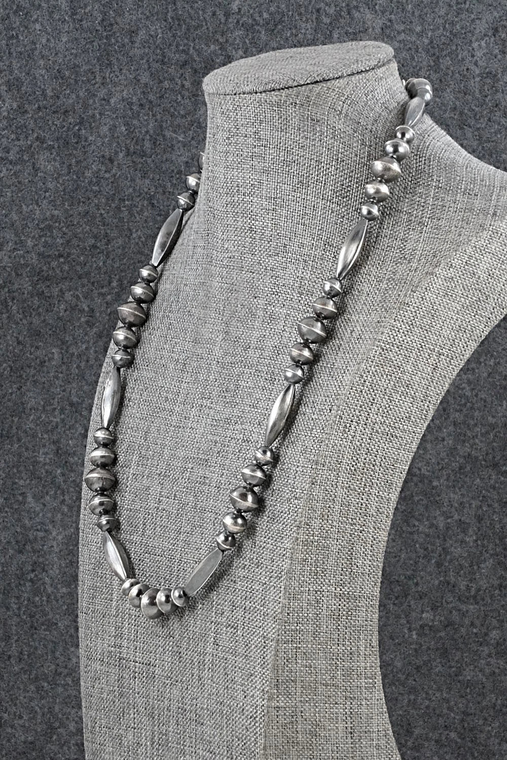 Sterling Silver Navajo Pearl Necklace 20" - Vintage