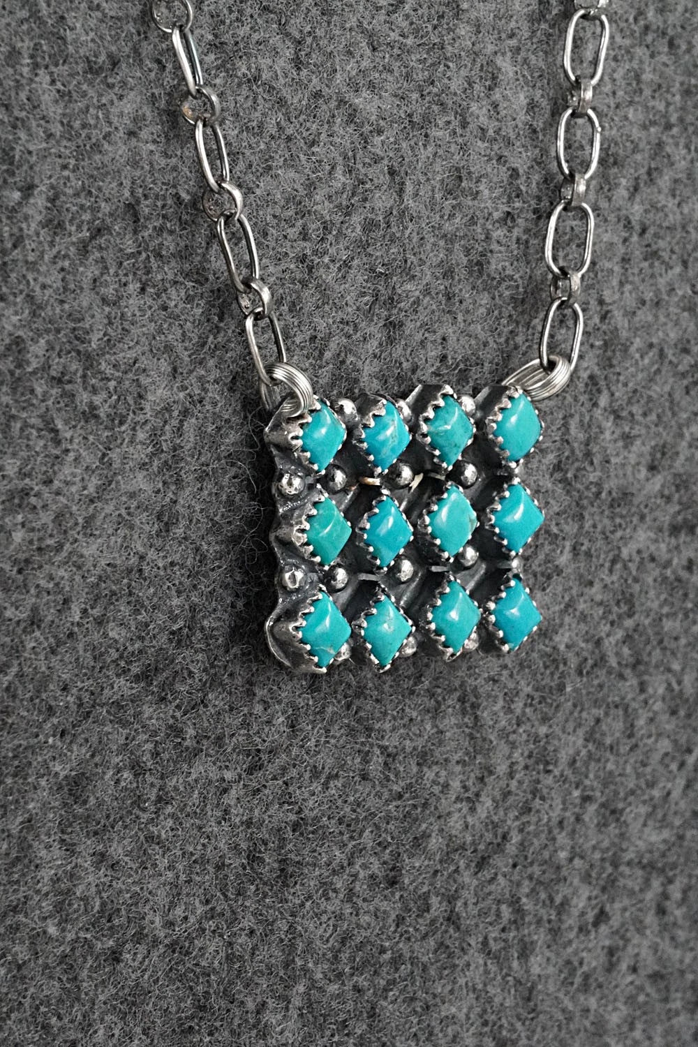 Turquoise & Sterling Silver Necklace - Melissa Anderson