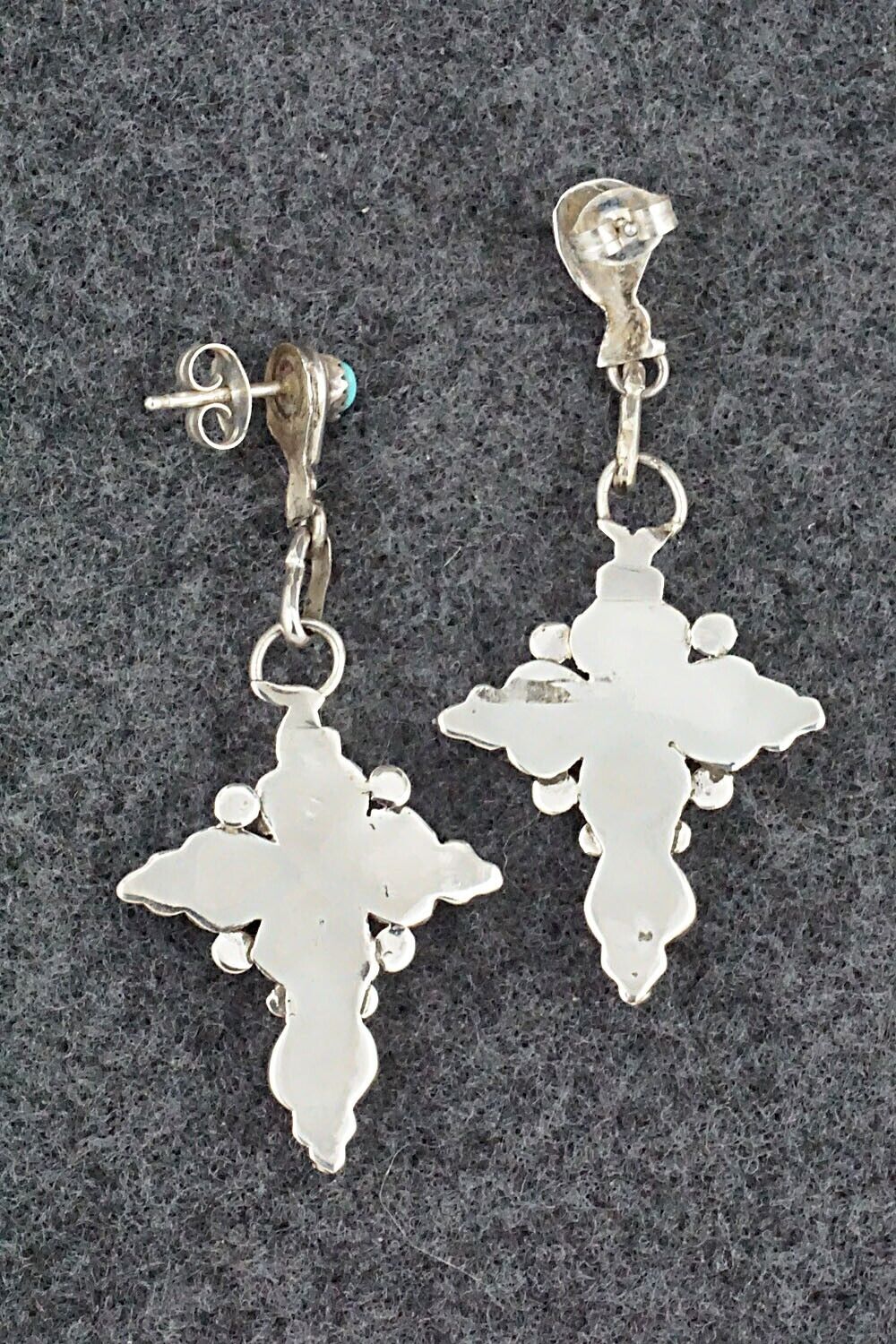 Turquoise & Sterling Silver Earrings - Verdie Booqua
