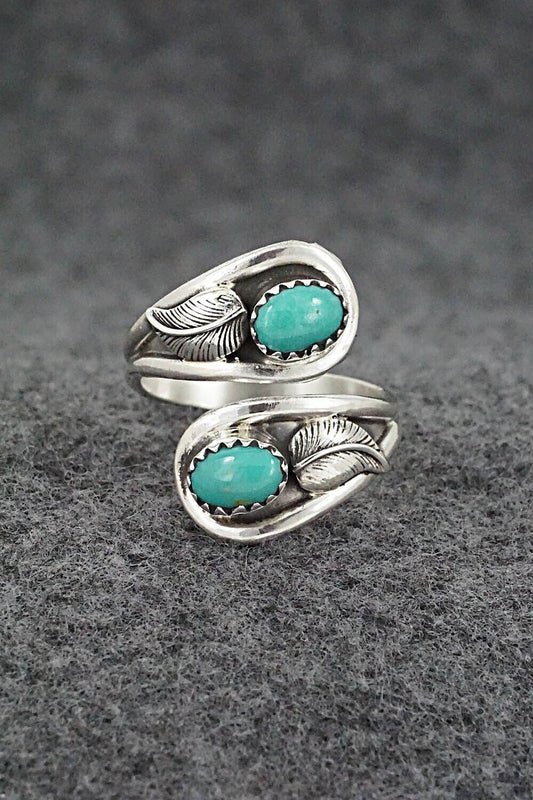Turquoise & Sterling Silver Ring - Genevieve Francisco - Size 8.5