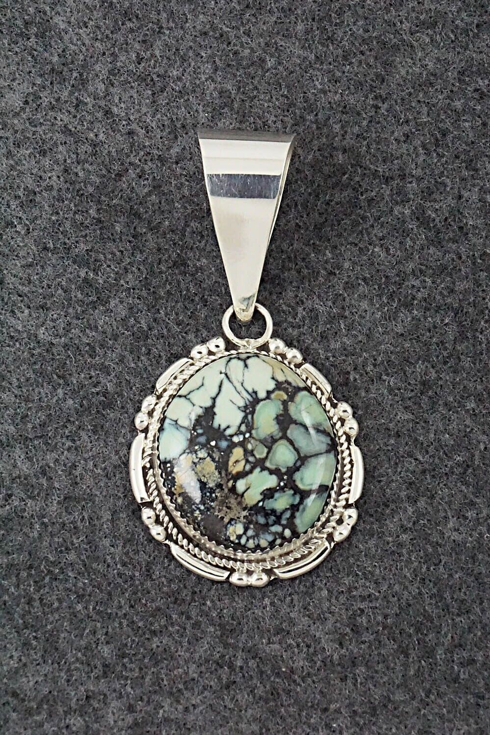 Variscite & Sterling Silver Pendant - Kenny Calavaza