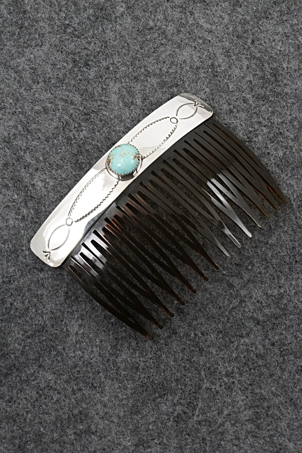 Turquoise & Sterling Silver Hair Combs - Jolene Begay