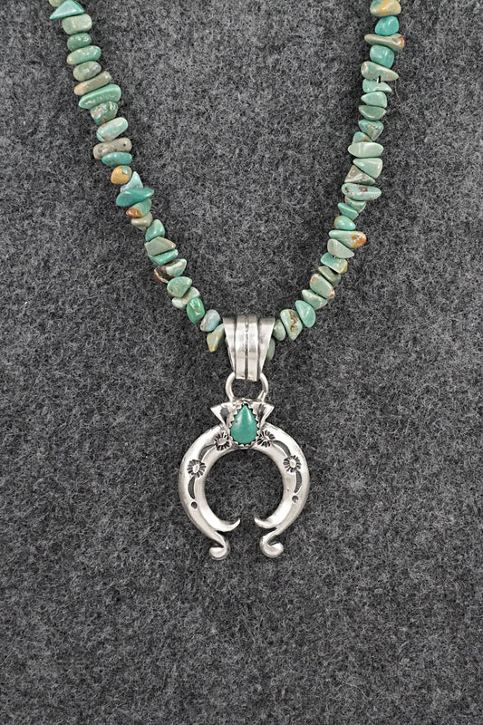 Turquoise & Sterling Silver Necklace 18" - Louise Joe