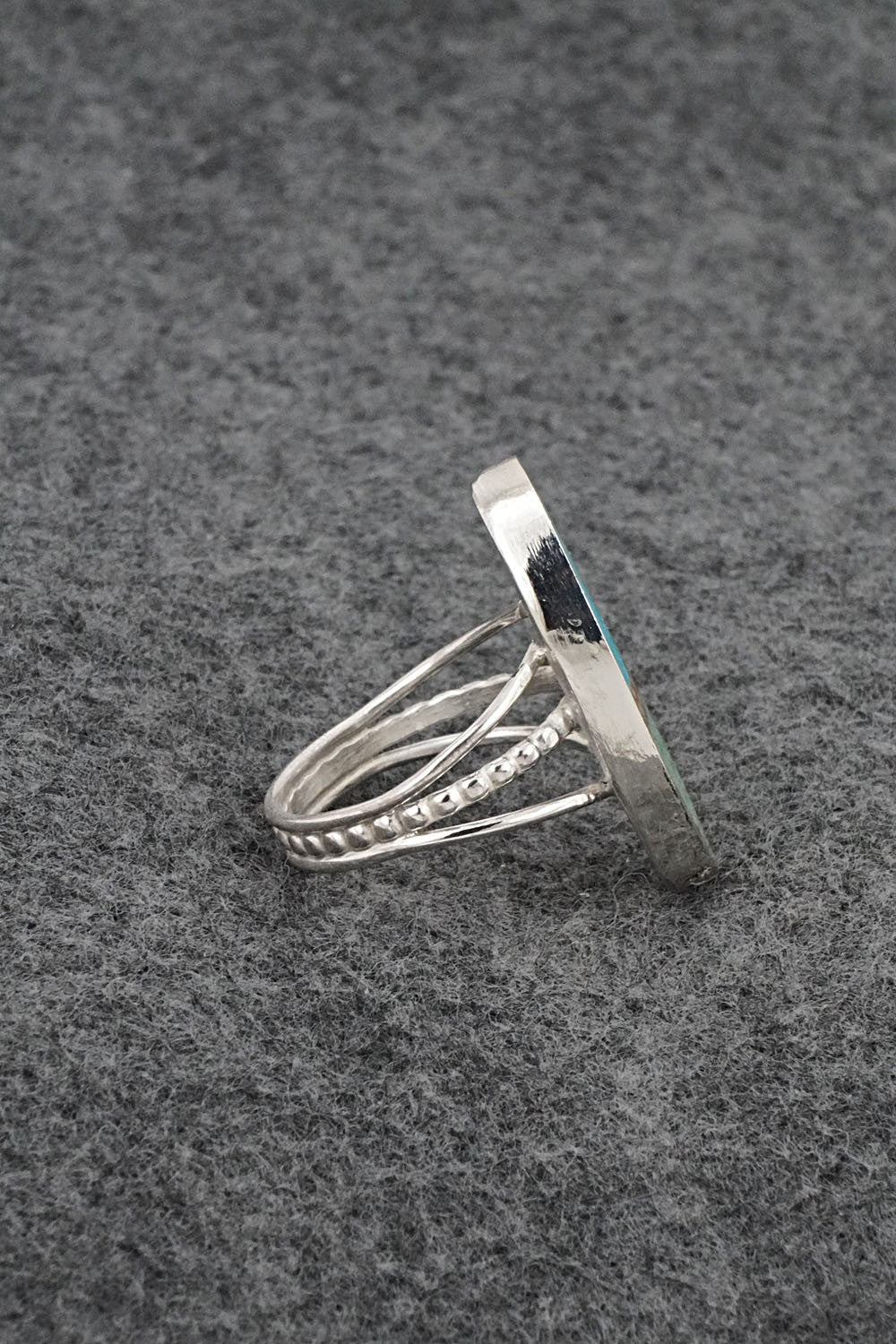 Turquoise & Sterling Silver Ring - Harold Smith - Size 9