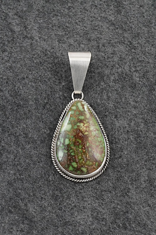 Turquoise & Sterling Silver Pendant - Eugene Gruber