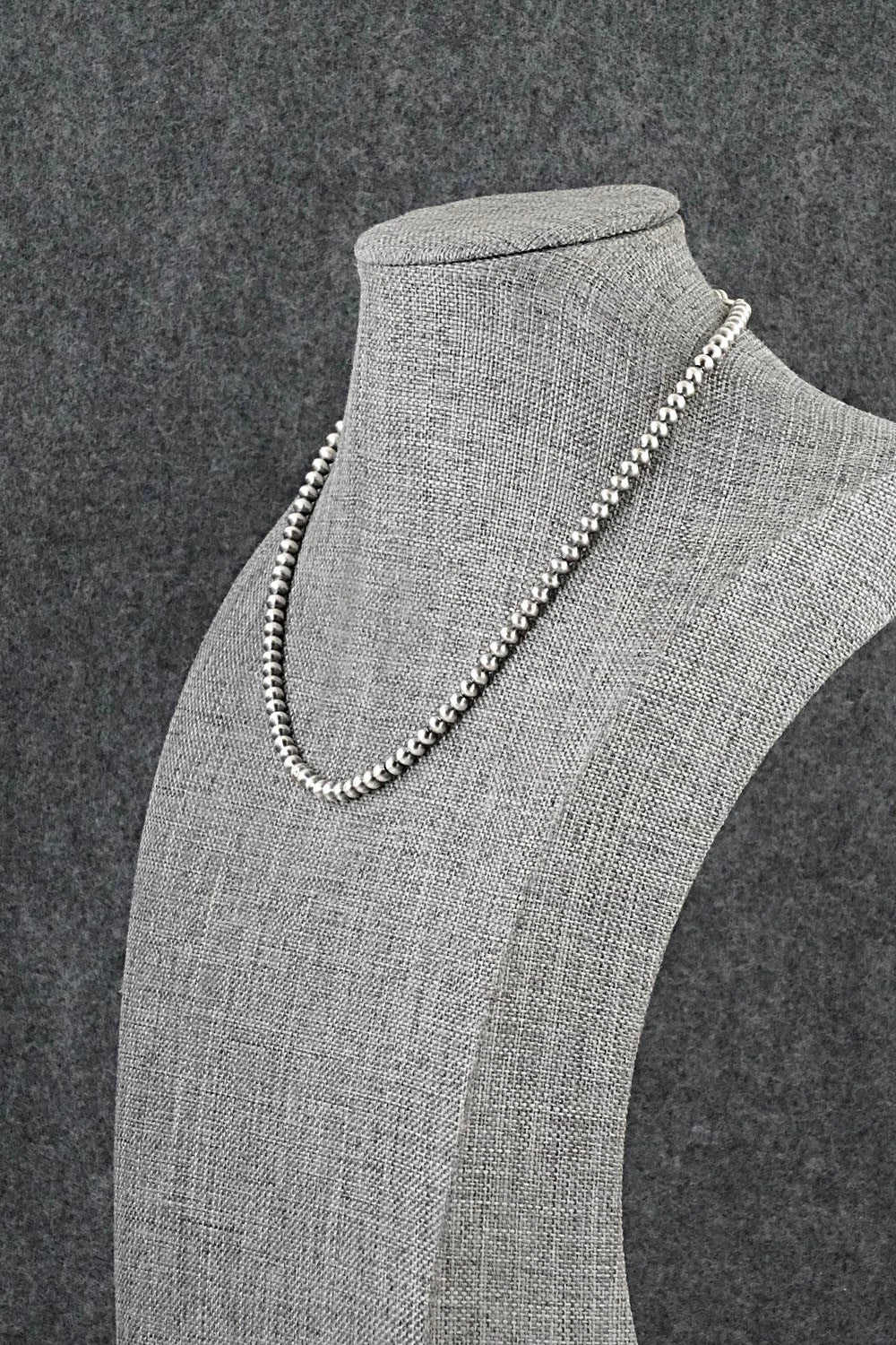 Sterling Silver Navajo Pearl Necklace 14" - Dorinda Mariano