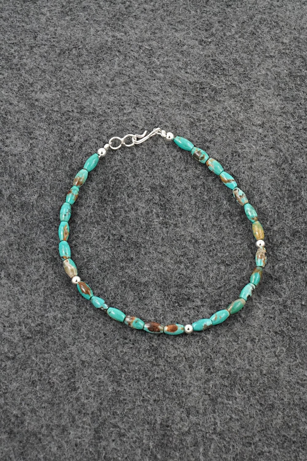 Turquoise & Sterling Silver Bracelet - Doreen Jake