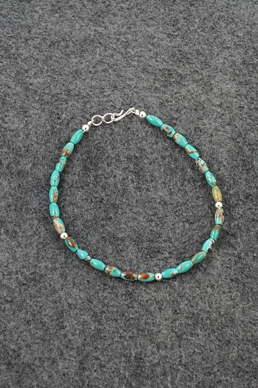 Turquoise & Sterling Silver Bracelet - Doreen Jake